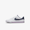 Nike Court Legacy Little Kids' Shoes In White,mint Foam,vivid Purple,midnight Navy