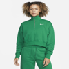 Nike Women's  Sportswear Phoenix Fleece Oversized 1/2-zip Crop Sweatshirt In Green