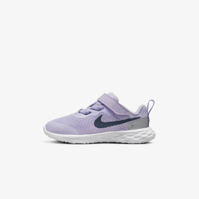 Nike Revolution 6 Baby/toddler Shoes In Violet Frost/metallic Silver/vivid Purple/thunder Blue