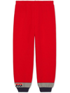 GUCCI FELTED COTTON JERSEY TRACK TROUSERS