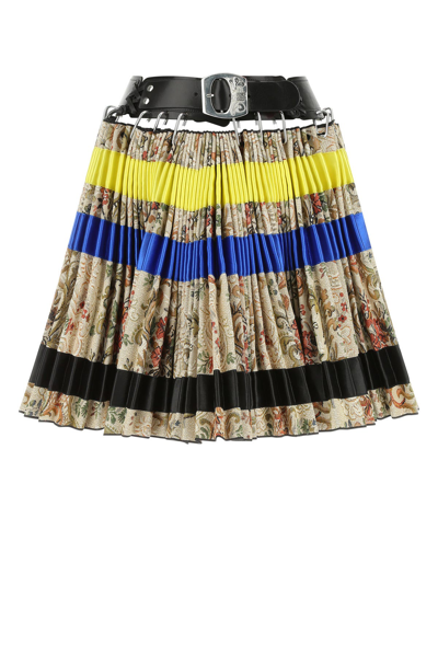 Chopova Lowena Multicolor Wool Mini Skirt Multicoloured  Donna S