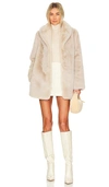 Majorelle Tatiana Faux Fur Coat In Oatmilk