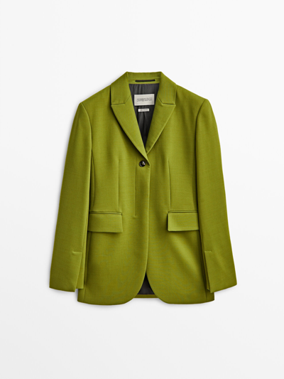 Massimo Dutti Green Suit Blazer - Limited Edition