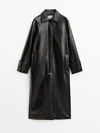 MASSIMO DUTTI PATENT TRENCH COAT - LIMITED EDITION