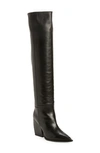 Allsaints Reina Over The Knee Boot In Black