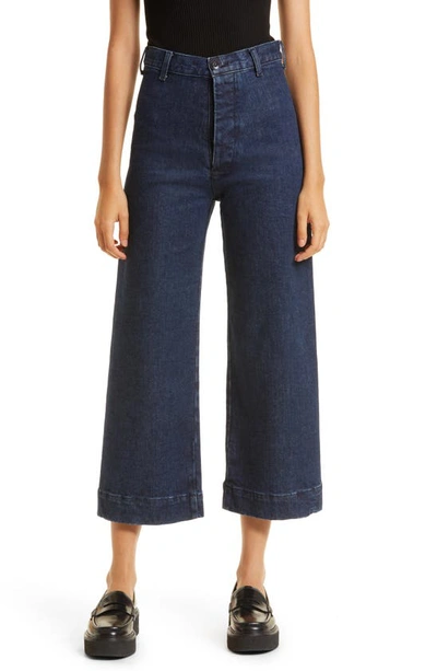 The Great The Sefair Crop Wide Leg Jeans In Rodeo Wash