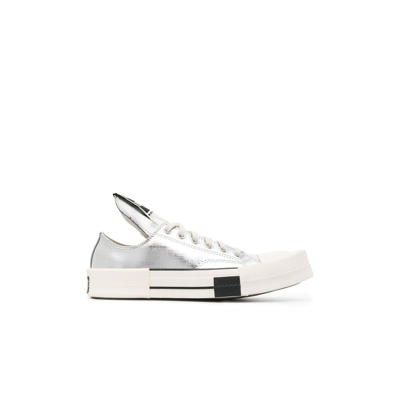 Rick Owens X Converse Silver Turbodrk Low-top Sneakers In Multi-colored