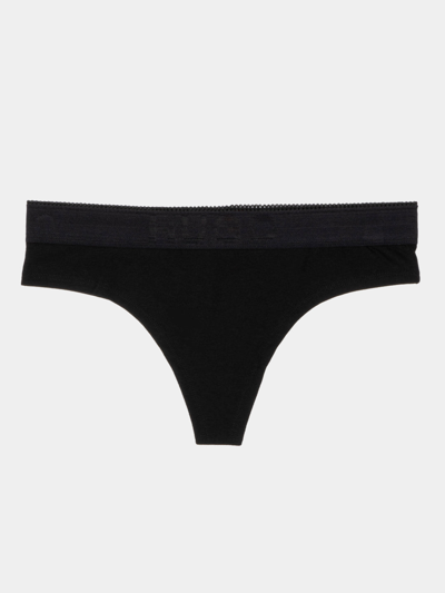 Hugo Three-pack Of Stretch-cotton Briefs With Logo Waistbands- Black Women's Underwear And Nightwear Size