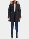 Laundry By Shelli Segal Fur Collar Hooded Puffer Coat In Black