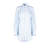 Bottega Veneta Compact Striped Cotton Shirt Dress In White