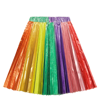 Stella Mccartney Rainbow Striped Pleated Taffet Skirt In Multicolor