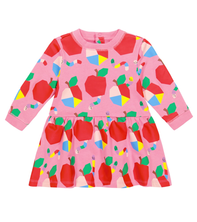 Stella Mccartney Baby Printed Cotton Jersey Dress In Rosa/multicolor