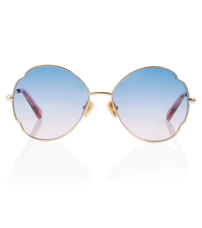 Chloé Kids' Round Sunglasses In Gold