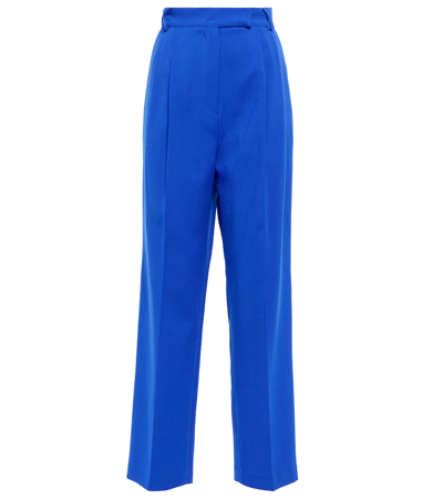 The Frankie Shop Bea High-rise Straight Pants In Cobalt Blue