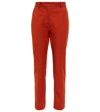Joseph Coleman Cropped High-rise Gabardine Pants In Rooibos