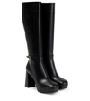 GIANVITO ROSSI MOREAU 95 LEATHER KNEE-HIGH BOOTS