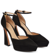 GIANVITO ROSSI VERTIGO 105 SUEDE PLATFORM PUMPS