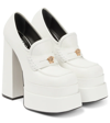 VERSACE AEVITAS LEATHER PLATFORM LOAFER PUMPS