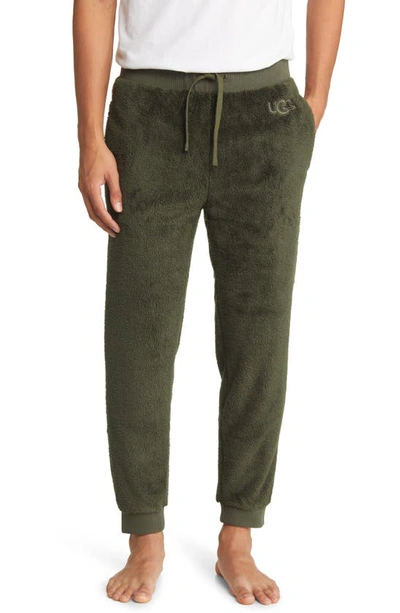 Ugg Lionel Fleece Jogger Pyjama Trousers In Green