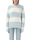 Apc Suzie Striped Alpaca Wool-blend Sweater In Pale White