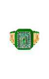 L'ATELIER NAWBAR LITTLE MOMENTS IN BUDGIE 18K YELLOW GOLD EMERALD RING