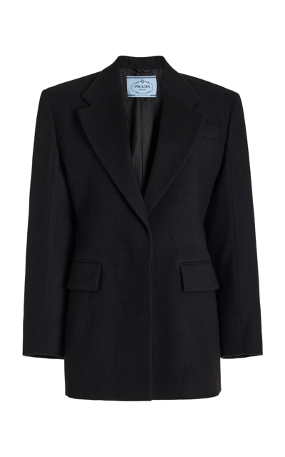 Prada Structured Single-breasted Blazer In Black