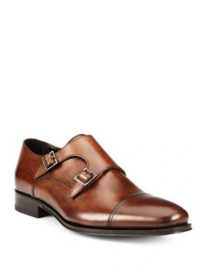 To Boot New York Grant Double-buckle Monk-strap Shoes In Brown