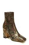 Sam Edelman Fawn Block Heel Bootie In Bronze Multi