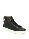 GIANVITO ROSSI Leather High-Top Sneakers