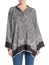 HELMUT LANG Floral-Print Silk Kimono Blouse,0400090712729