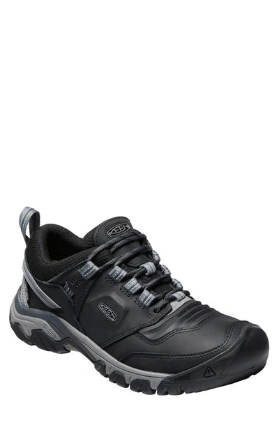 Keen Ridge Flex Waterproof Hiking Shoe In Black/ Magnet