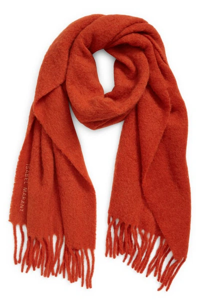 Isabelle marant カシミヤ　フリンジ ストール Isabel Marant Firna Fringe Alpaca Blend Scarf In Orange | ModeSens