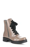 Bos. & Co. Paulie Waterproof Lace-up Bootie In Cappuccino Patent