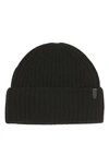 Vince Boiled Cashmere Chunky Knit Beanie In Black