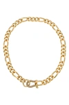 Ettika 18k Gold Plated Pave Clasp And Chain Necklace In Gold