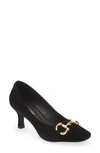 Jeffrey Campbell Linnae Pump In Black Suede Gold