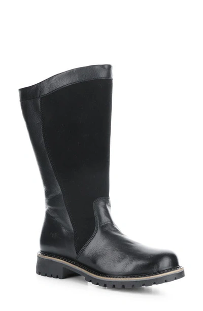 Bos. & Co. Henry Waterproof Winter Boot In Black Feel/ Suede
