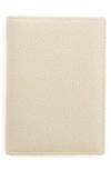 Royce New York Personalized Leather Vaccine Card Holder In Taupe - Gold Foil