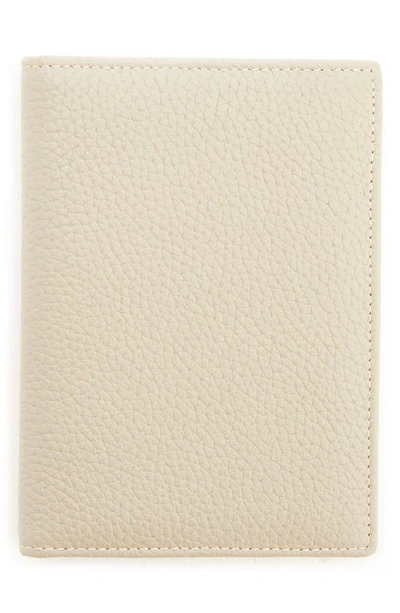 Royce New York Personalized Leather Vaccine Card Holder In Taupe - Gold Foil