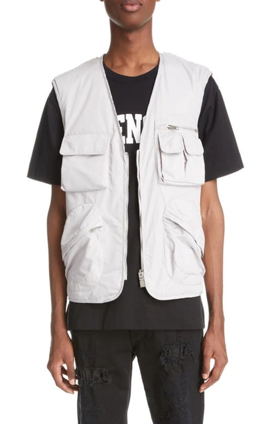 Givenchy Multipocket Sleeveless Vest Pearl Grey In White