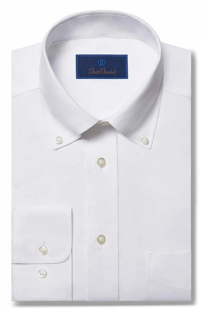 DAVID DONAHUE DAVID DONAHUE REGULAR FIT PINPOINT OXFORD NON-IRON DRESS SHIRT