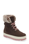 Cougar Vanetta Faux Fur Trim Waterproof Boot In Cocoa