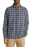 OLIVER SPENCER CLERKENWELL TAB REGULAR FIT PLAID ORGANIC COTTON BUTTON-UP SHIRT