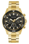 Bulova Chonrograph Bracelet Watch, 44mm In Gold