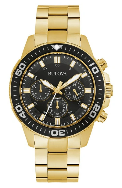 Bulova Chonrograph Bracelet Watch, 44mm In Gold