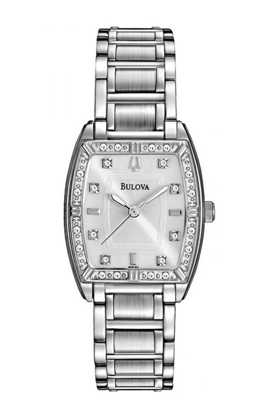 Bulova Highbridge Diamond Bracelet Watch, 24mm In Silver