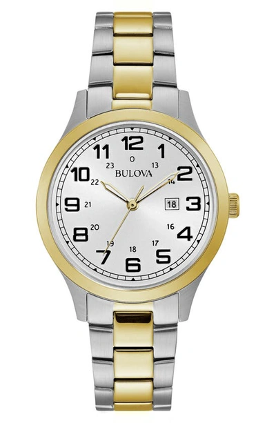 Bulova Two-tone Stainless Steel Bracelet Watch, 34mm
