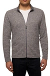 Robert Graham Baldini Double-knit Zip-up Top In Grey