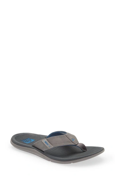 Reef Cushion Spring Flip Flop In Blue / Light Grey
