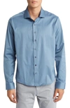 Stone Rose Dry Touch® Performance Button-up Shirt In Navy